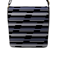 Skewed Stripes Pattern Design Flap Messenger Bag (l)  by dflcprints