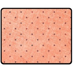 Dot Peach Double Sided Fleece Blanket (medium)  by snowwhitegirl