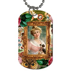 Victorian Collage Of Woman Dog Tag (one Side) by snowwhitegirl