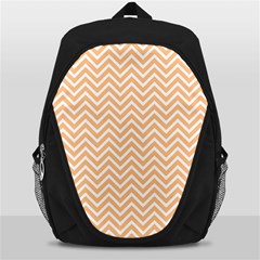 Orange Chevron Backpack Bag by snowwhitegirl