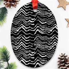 Dark Abstract Pattern Oval Ornament (two Sides) by dflcprints