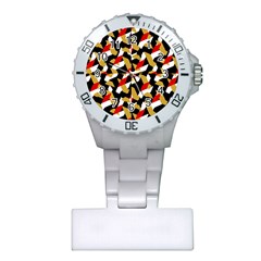 Colorful Abstract Pattern Plastic Nurses Watch by dflcprints