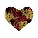 Octopus Floral Standard 16  Premium Flano Heart Shape Cushions Front