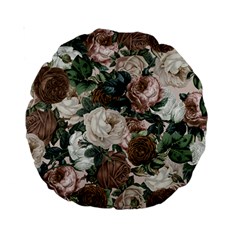 Rose Bushes Brown Standard 15  Premium Round Cushions by snowwhitegirl