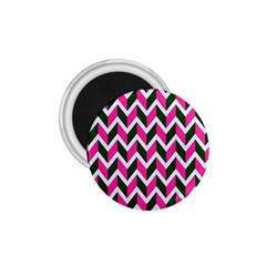 Chevron Pink Green Retro 1 75  Magnets by snowwhitegirl