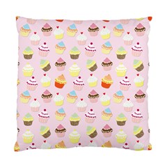 Baby Pink Valentines Cup Cakes Standard Cushion Case (one Side) by PodArtist