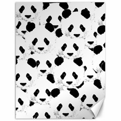 Panda Pattern Canvas 12  X 16   by Valentinaart