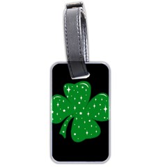 Sparkly Clover Luggage Tags (two Sides) by Valentinaart