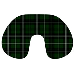 Green Plaid Pattern Travel Neck Pillows by Valentinaart