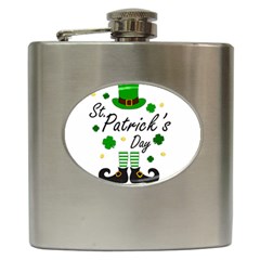 St Patricks Leprechaun Hip Flask (6 Oz) by Valentinaart