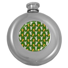 Easter Kawaii Pattern Round Hip Flask (5 Oz) by Valentinaart