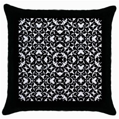 Black And White Geometric Pattern Throw Pillow Case (black) by dflcprints