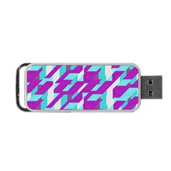 Fabric Textile Texture Purple Aqua Portable Usb Flash (one Side) by Nexatart