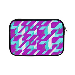 Fabric Textile Texture Purple Aqua Apple Ipad Mini Zipper Cases by Nexatart