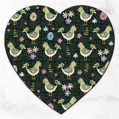 Easter Pattern Jigsaw Puzzle (heart) by Valentinaart