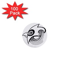 Bird 1  Mini Buttons (100 Pack)  by ValentinaDesign