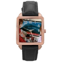 Breaking News Rose Gold Leather Watch  by redmaidenart