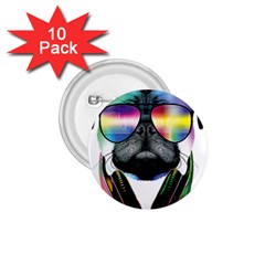 Dj Pug Cool Dog 1 75  Buttons (10 Pack) by alexamerch