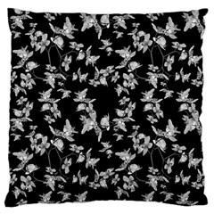 Dark Orquideas Floral Pattern Print Large Flano Cushion Case (one Side) by dflcprints