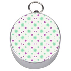 Stars Motif Multicolored Pattern Print Silver Compasses by dflcprints