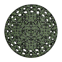 Camouflage Ornate Pattern Ornament (round Filigree) by dflcprints