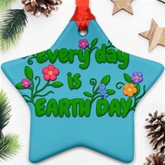 Earth Day Ornament (star) by Valentinaart