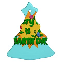 Earth Day Christmas Tree Ornament (two Sides) by Valentinaart