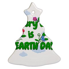 Earth Day Christmas Tree Ornament (two Sides) by Valentinaart