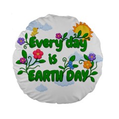 Earth Day Standard 15  Premium Round Cushions by Valentinaart