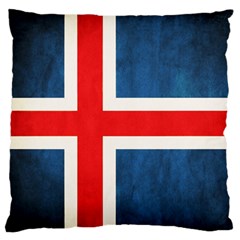 Iceland Flag Large Flano Cushion Case (two Sides) by Valentinaart