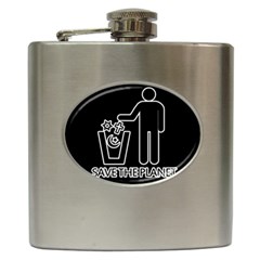 Save The Planet - Religions  Hip Flask (6 Oz) by Valentinaart