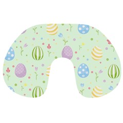 Easter Pattern Travel Neck Pillows by Valentinaart