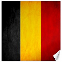 Belgium Flag Canvas 16  X 16   by Valentinaart