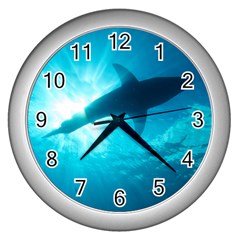 Great White Shark 6 Wall Clocks (silver)  by trendistuff