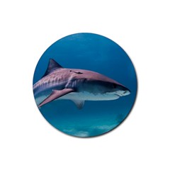 Tiger Shark 1 Rubber Coaster (round)  by trendistuff