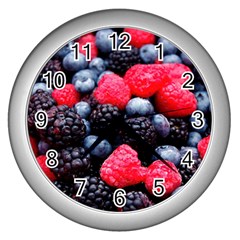 Berries 2 Wall Clocks (silver)  by trendistuff