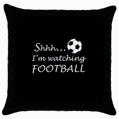 Football Fan  Throw Pillow Case (black) by Valentinaart