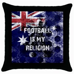 Football Is My Religion Throw Pillow Case (black) by Valentinaart