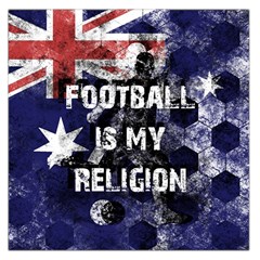 Football Is My Religion Large Satin Scarf (square) by Valentinaart