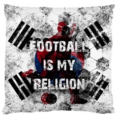 Football Is My Religion Standard Flano Cushion Case (one Side) by Valentinaart