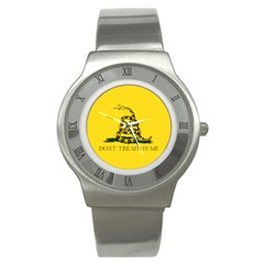 Gadsden Flag Don t Tread On Me Stainless Steel Watch by snek