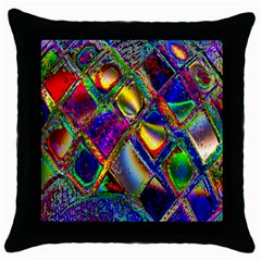 Abstract Digital Art Throw Pillow Case (black) by Sapixe