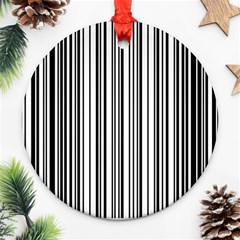 Barcode Pattern Ornament (round) by Sapixe