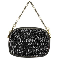 Antique Roman Typographic Pattern Chain Purses (one Side)  by dflcprints