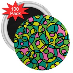 Circle Background Background Texture 3  Magnets (100 Pack) by Sapixe