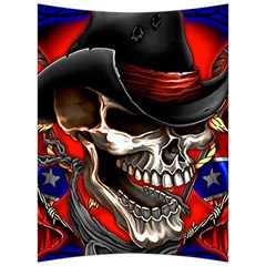 Confederate Flag Usa America United States Csa Civil War Rebel Dixie Military Poster Skull Back Support Cushion by Sapixe