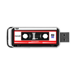 Compact Cassette Musicassette Mc Portable Usb Flash (one Side) by Nexatart