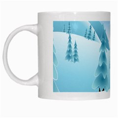 Landscape Winter Ice Cold Xmas White Mugs by Nexatart