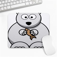 Bear Polar Bear Arctic Fish Mammal Large Mousepads by Nexatart