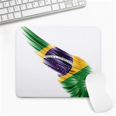 Flag Of Brazil Large Mousepads by Sapixe